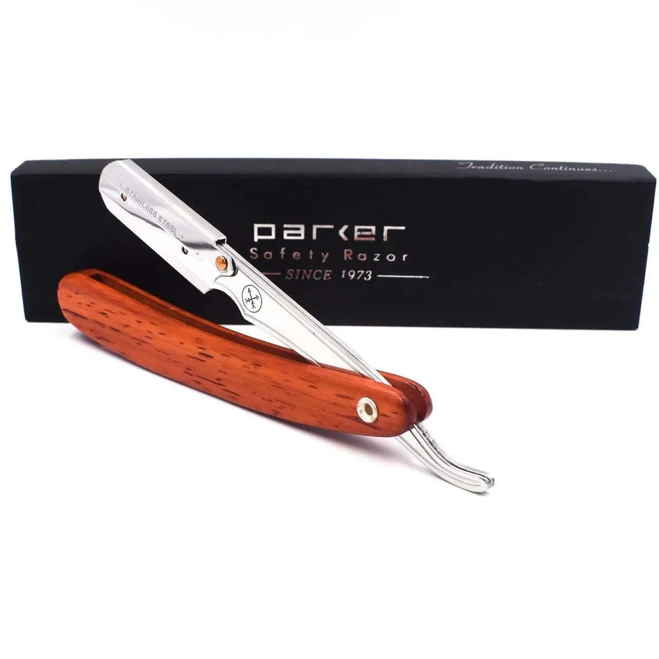 Parker SRRW Wood Stainless Steel Barber Razor - Seamless Shave - RoyalBeards