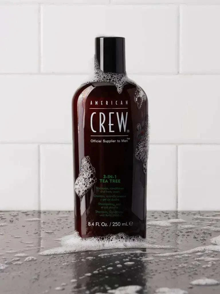 American Crew 3 in 1 Tea Tree Shampoo, Conditioner & Body Wash - Cleanse and Revitalize - RoyalBeards