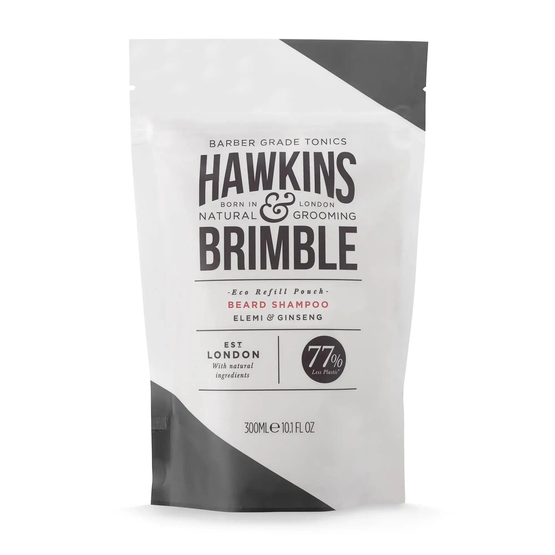 Pochette éco-recharge de shampooing pour barbe Hawkins &amp; Brimble