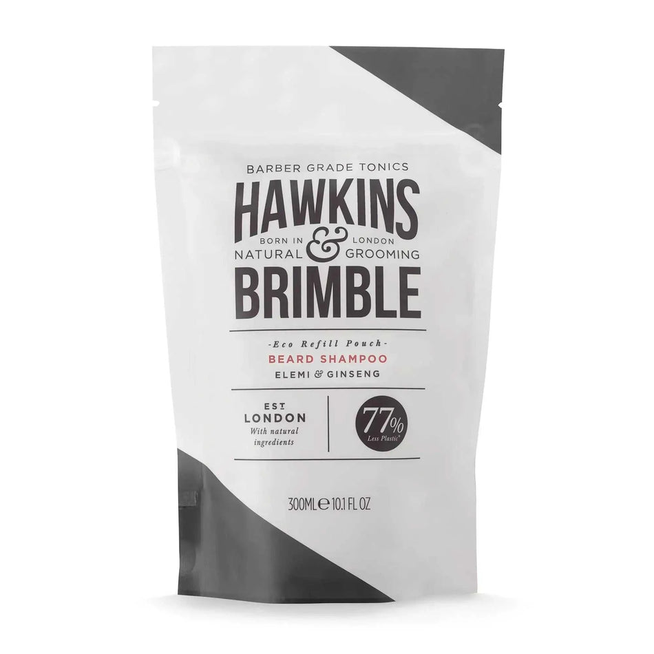 Hawkins & Brimble Beard Shampoo Eco-Refill Pouch - Reduce Plastic Waste - RoyalBeards