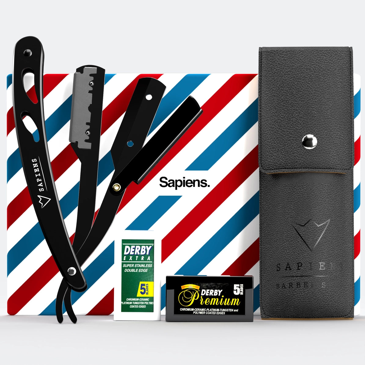 Roya Razee Sapiens. Straight Razor Black Edition | Matte Black Precision Shaving ...