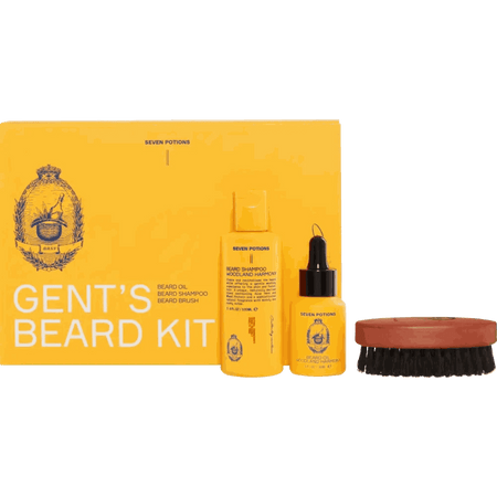 Seven Potions Beard Grooming Set - Beard Oil, Shampoo, Brush - RoyalBeards